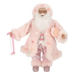 O'malley Kerstdecoratie<Kerstman 60 cm candy pink