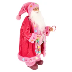 O'malley Kerstdecoratie<Kerstman 60 cm candy pink