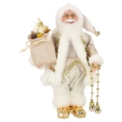 O'malley Kerstdecoratie<Kerstman 30cm luxe goud