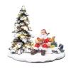 Kerstdorp<Kerstman met kerstboom