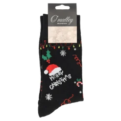 O'malley Kerstkleding<Kerstsok Merry zwart 39-43