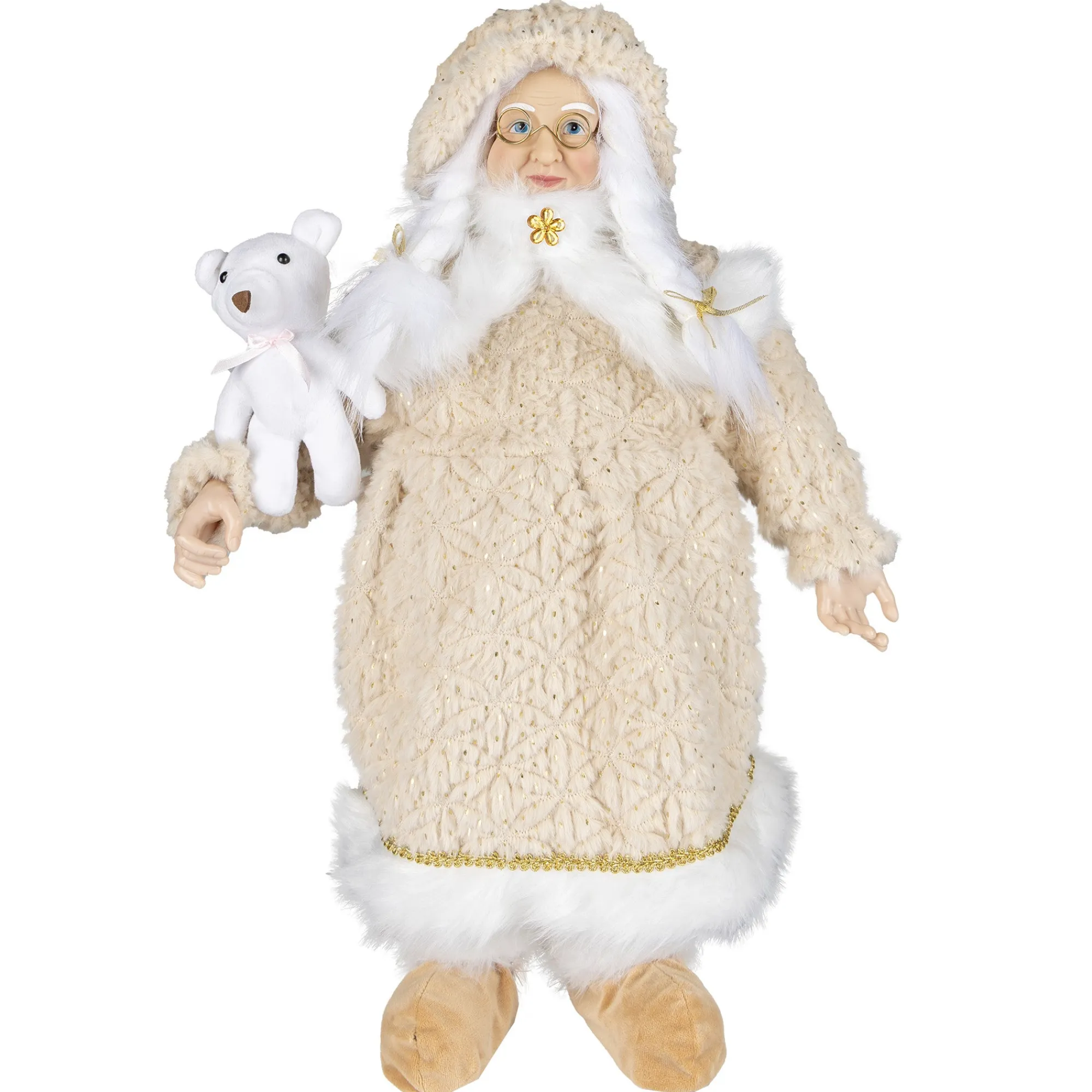 O'malley Kerstdecoratie<Kerstvrouw 65cm sweet beige