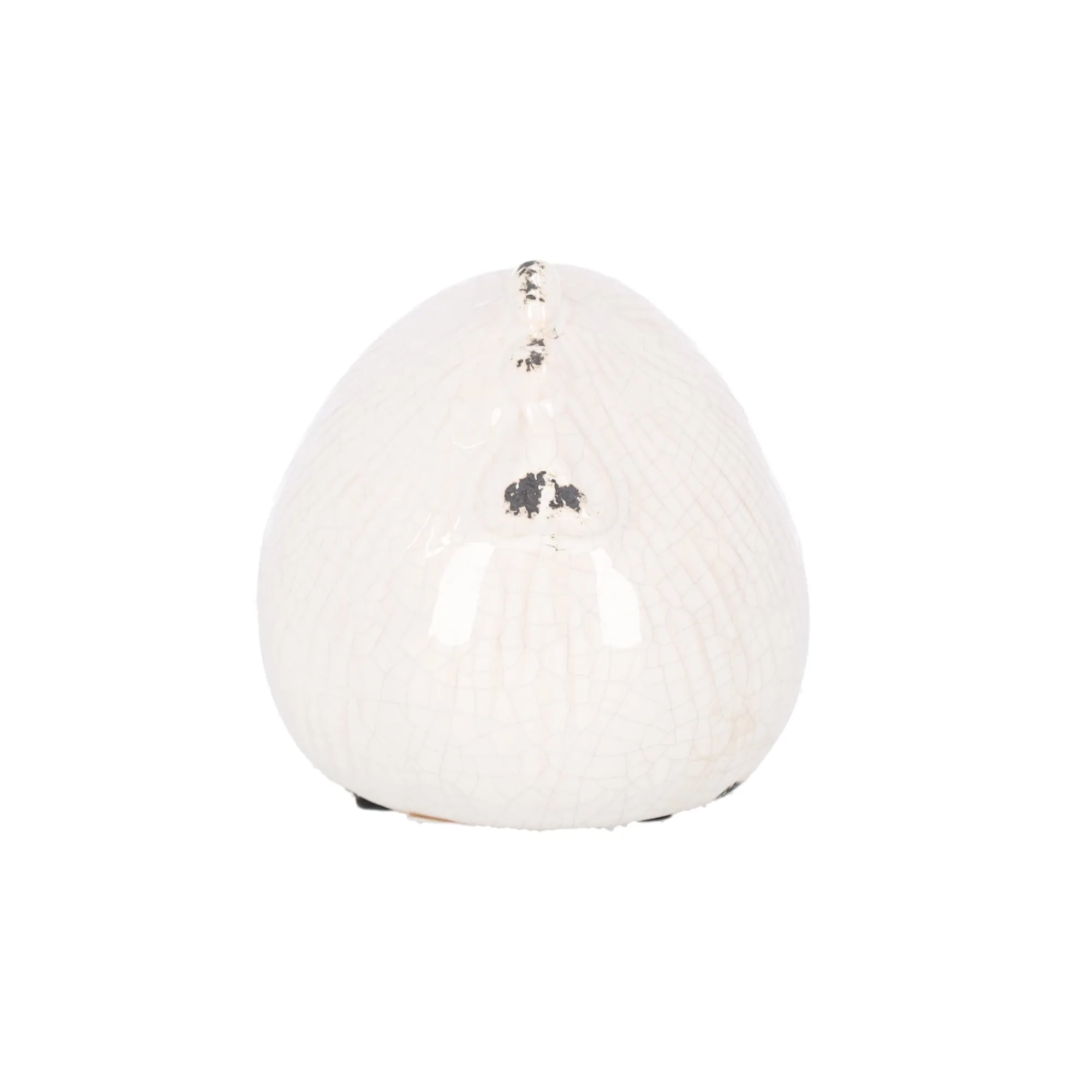 Pasen|Woondecoratie<Kip keramiek 11 cm antiek wit