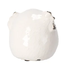 Pasen|Woondecoratie<Kip keramiek 14 cm antiek wit