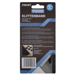 Westham Handgereedschap<Klittenband plak rondjes 20st zwart