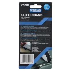 Westham Handgereedschap<Klittenband plak 20x1000mm zwart