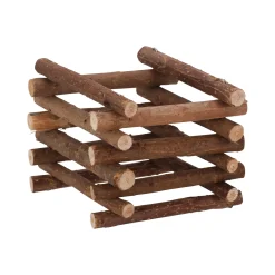 Friendly Pet Voer- En Drinkbakken Knaagdier<Knaagdier hooiruif vierk hout 15cm
