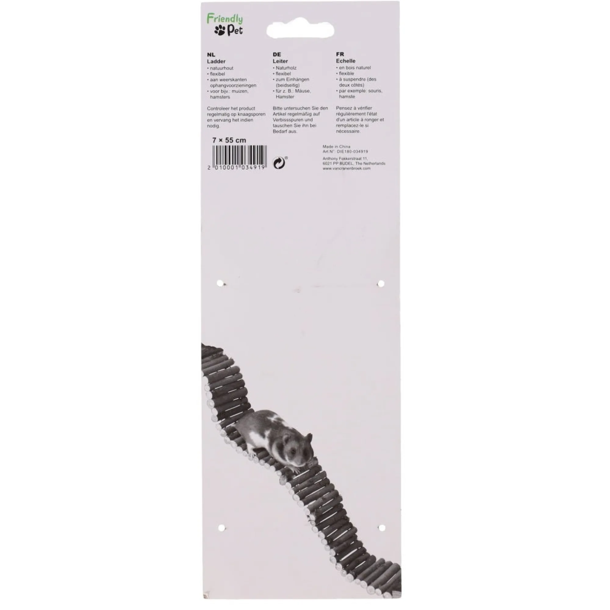 Friendly Pet Knaagdier Speelgoed<Knaagdier ladder 55 x 7 cm