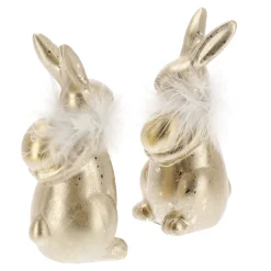 Van Cranenbroek Pasen<Konijn met ei 16cm goud