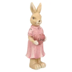 Van Cranenbroek Pasen<Konijn staand hart roze 20cm