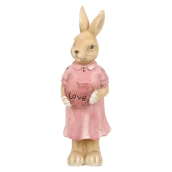 Van Cranenbroek Pasen<Konijn staand hart roze 20cm
