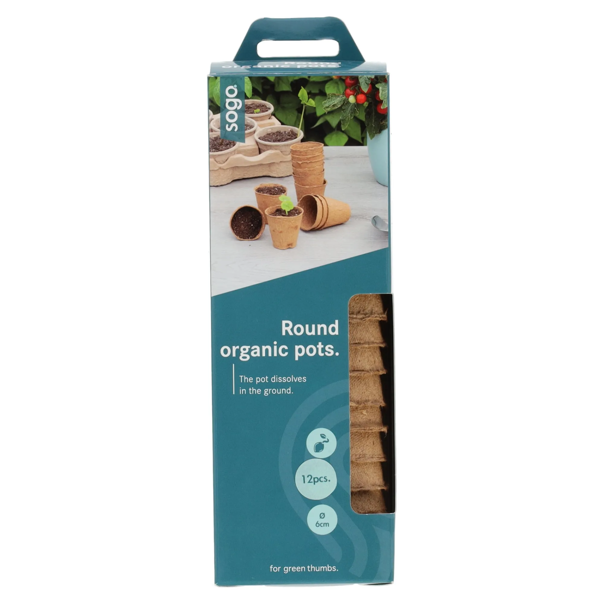 SOGO Moestuin<Kweekpotjes 6cm rond 12st