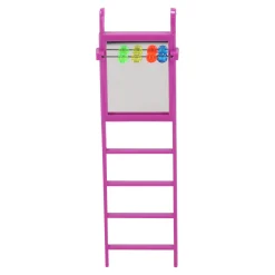 Flamingo Vogelspeelgoed<Ladder bel+kralen