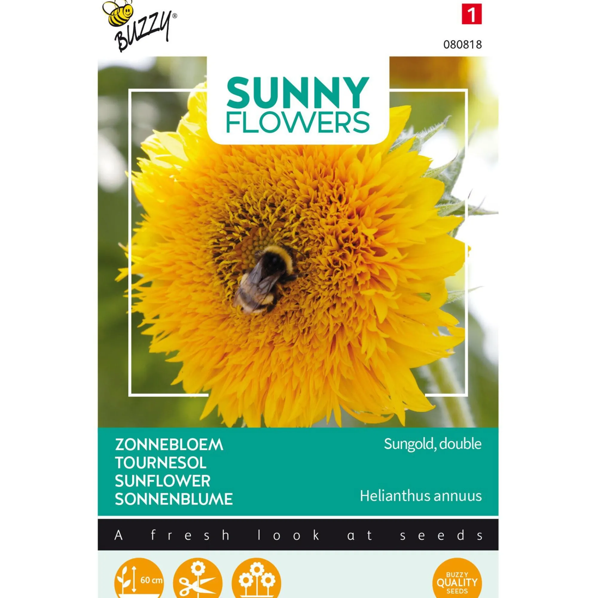 Buzzy Moestuin<Lage Zonnebloem Sungold dubbelbloemig