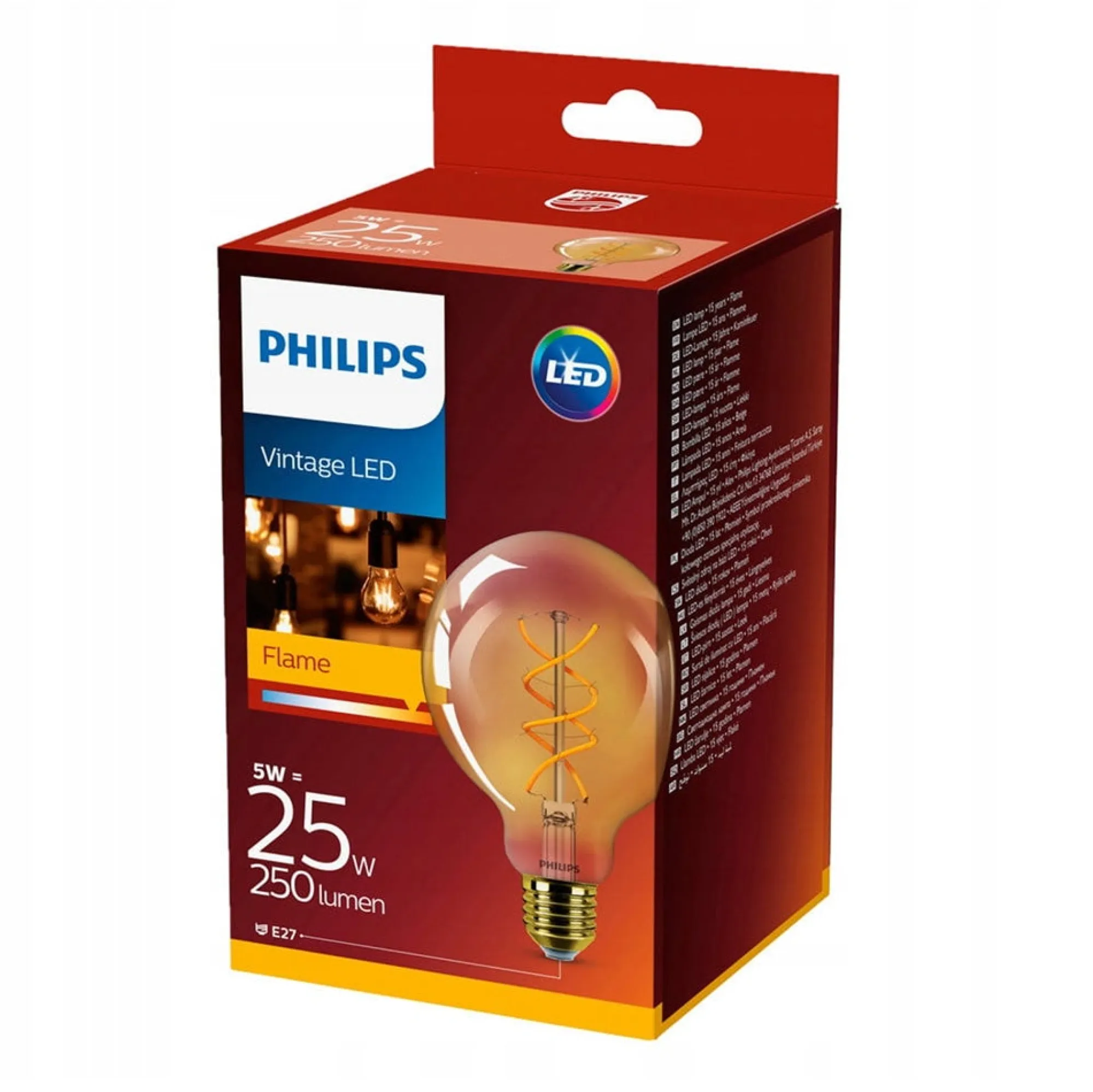 Philips Binnenverlichting<Lamp LED globe met spiraal Vintage 25W E27