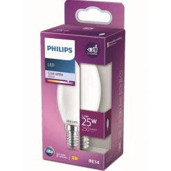 Philips Binnenverlichting<Lamp LED kaars mat 25W E14