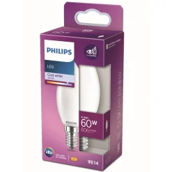 Philips Binnenverlichting<Lamp LED kaars mat 60W E14