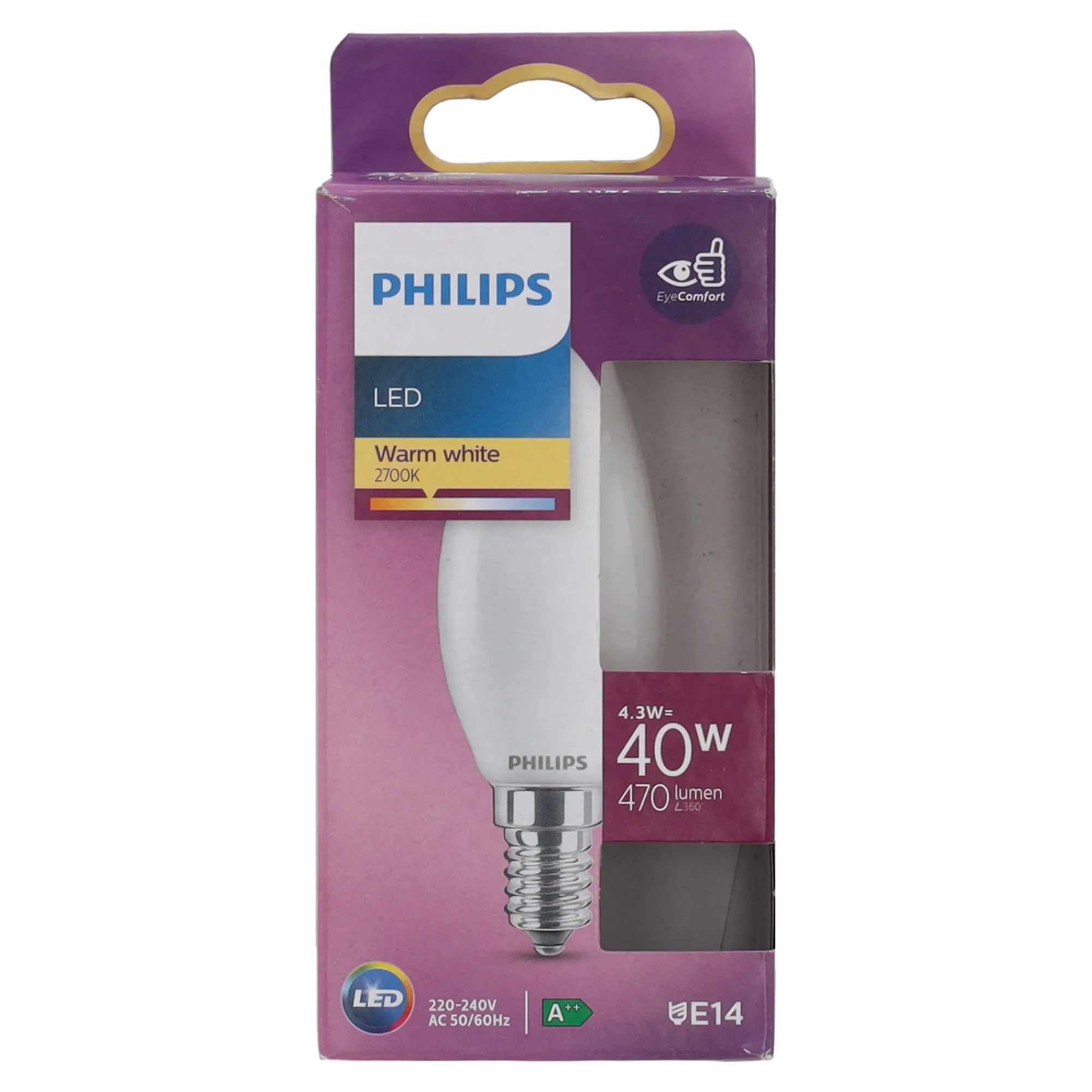 Philips Bouwlampen<Lamp LED kaars mat 40W E14
