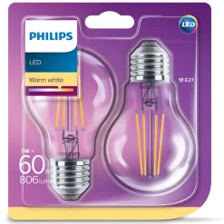 Philips Binnenverlichting<Lamp LED peer helder 60W E27 2st.
