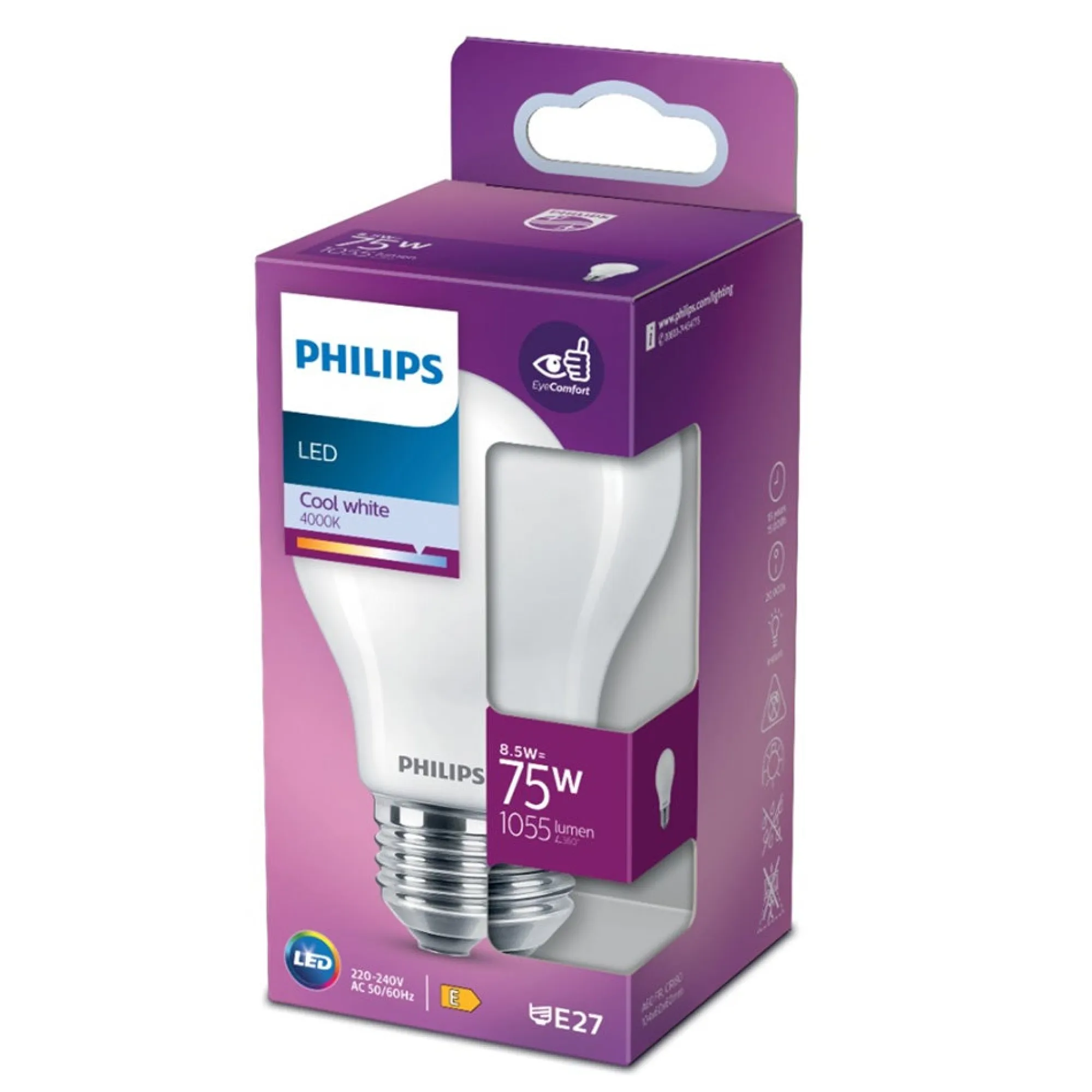 Philips Binnenverlichting<Lamp LED peer mat 75W E27