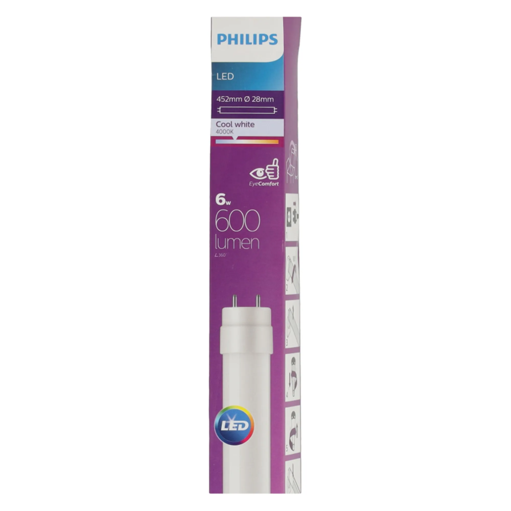 Philips Bouwlampen<Lamp LED T8 438 mm 6W cw