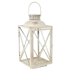 O'malley Woondecoratie<Lantaarn antiek wit 50 cm