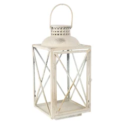 O'malley Woondecoratie<Lantaarn antiek wit 39 cm