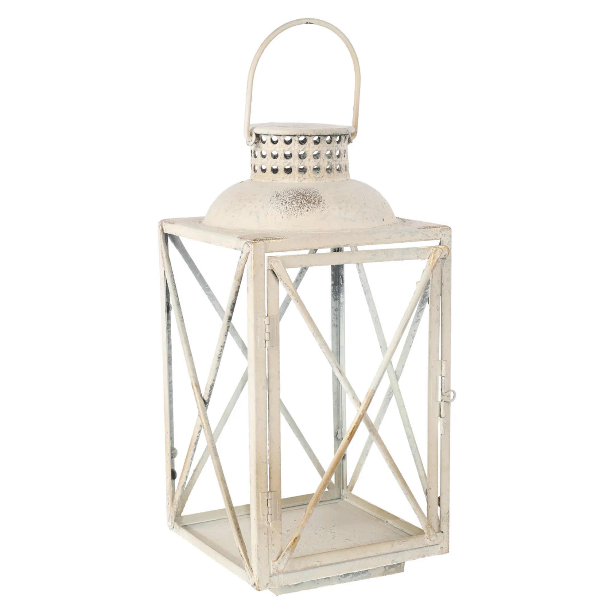 O'malley Woondecoratie<Lantaarn antiek wit 39 cm
