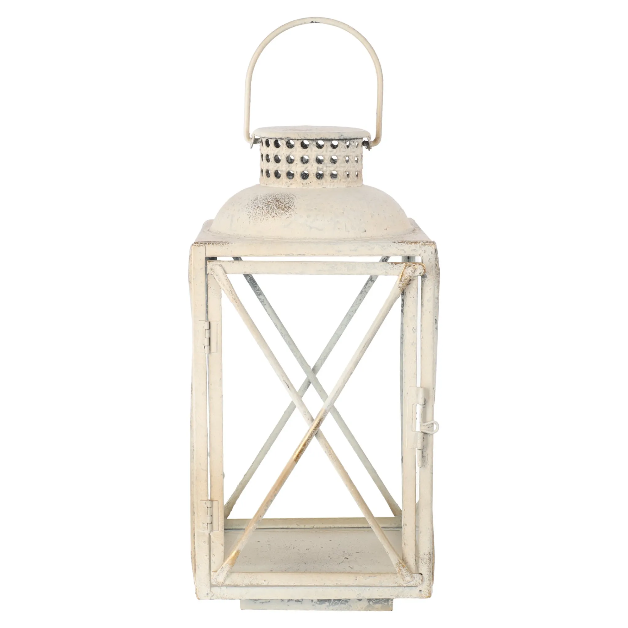 O'malley Woondecoratie<Lantaarn antiek wit 39 cm
