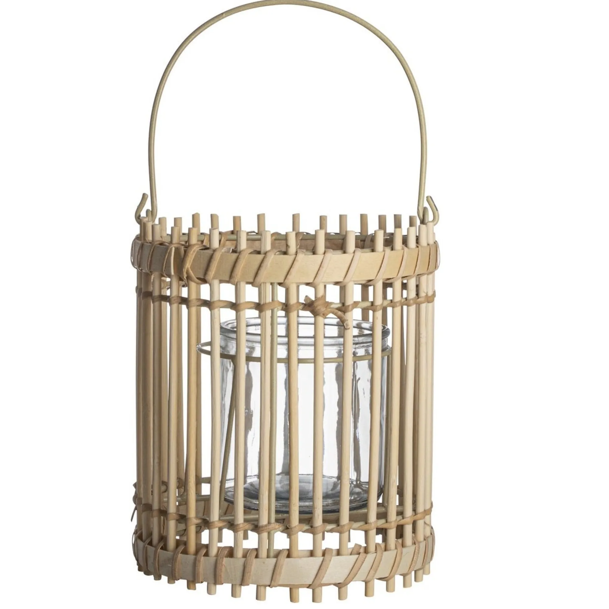 Gusta Woondecoratie<Lantaarn bamboe 20 cm naturel