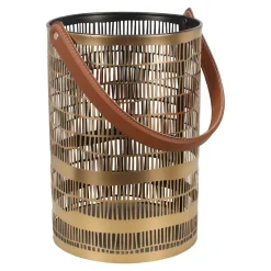 Woondecoratie<Lantaarn Lanvellec goud zwart 15 x 20 cm