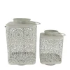Natural Collections Woondecoratie<Lantaarn metaal grijs 16 x 16 x 25 cm