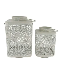 Natural Collections Woondecoratie<Lantaarn metaal grijs 16 x 16 x 25 cm