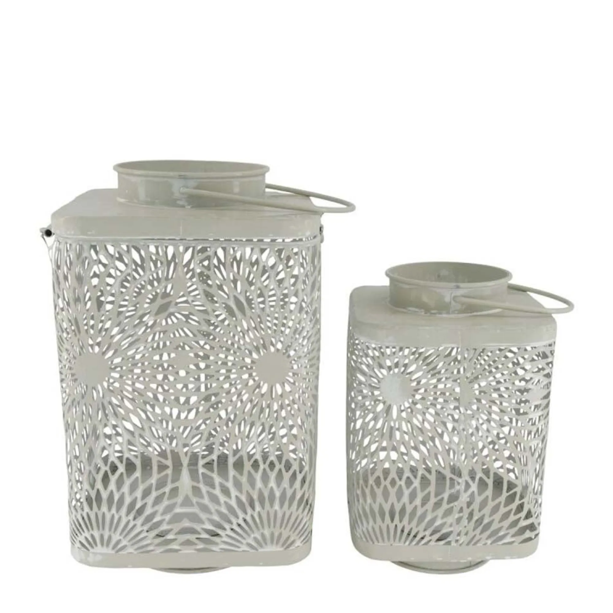 Natural Collections Woondecoratie<Lantaarn metaal grijs 16 x 16 x 25 cm