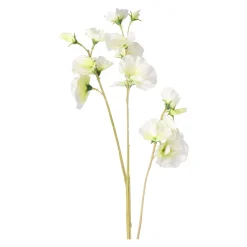 Decoris Kunstplanten En Kunstbloemen<Lathyrus op steel wit 60 cm