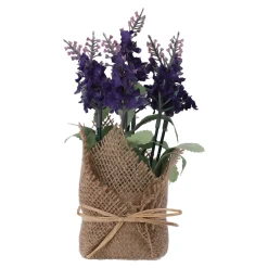 Everlands Kunstplanten En Kunstbloemen<Lavendel in jute pot, 3 assorti