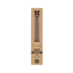 O'malley Kaarsen<LED-kaars diner rib 25 cm taupe