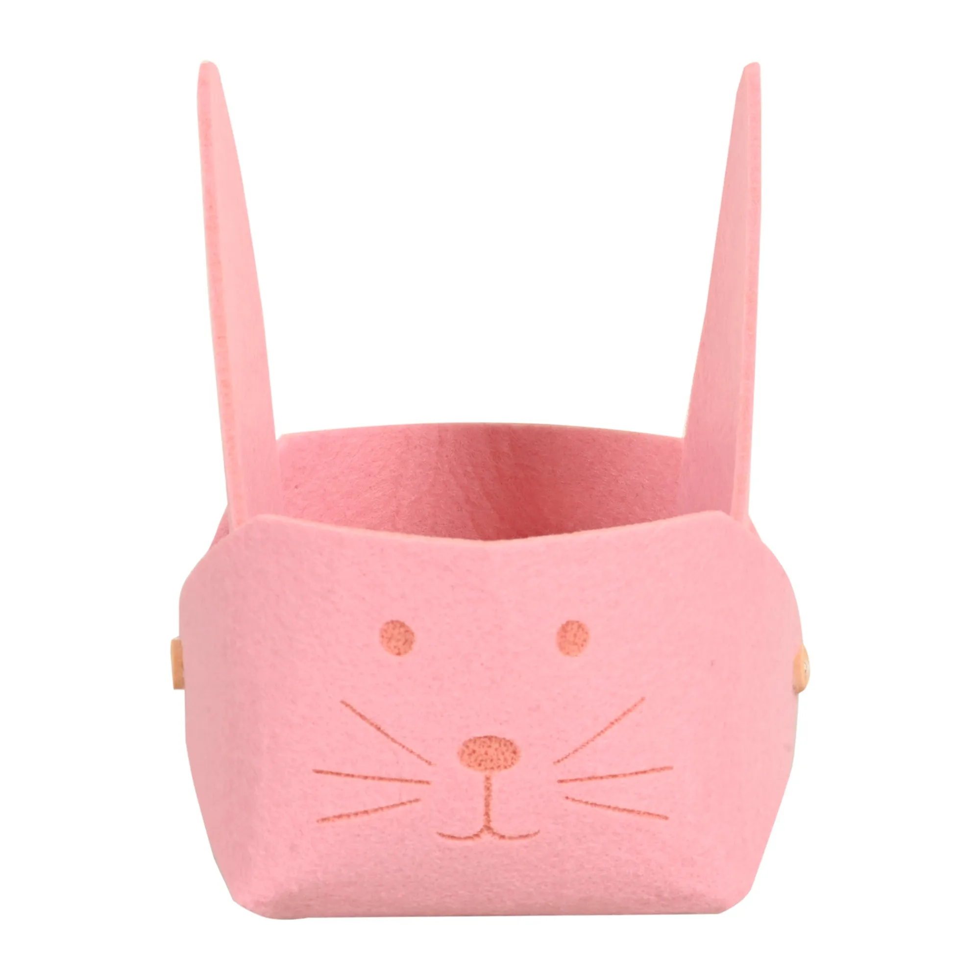 Pasen|Woondecoratie<Mand konijn 19cm roze