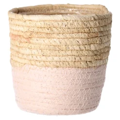 Woondecoratie<Mand Rachel rond roze 14 x 14 cm