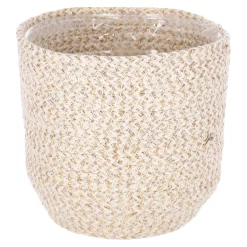 Woondecoratie<Mand wit 16 x 16 cm
