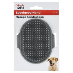 Friendly Pet Kattenverzorging|Hondenverzorging<Massage handschoen grijs 12cm