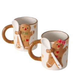 Boltze home Kerstdecoratie<Mok met lepel Ginger 520ml