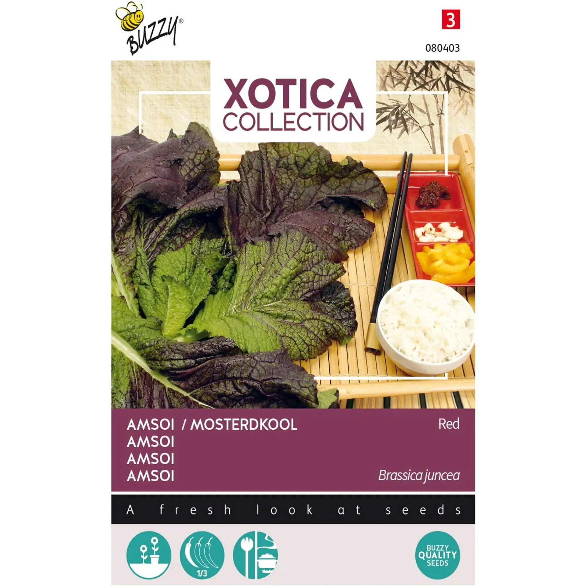 Buzzy Moestuin<Mosterdkool rood