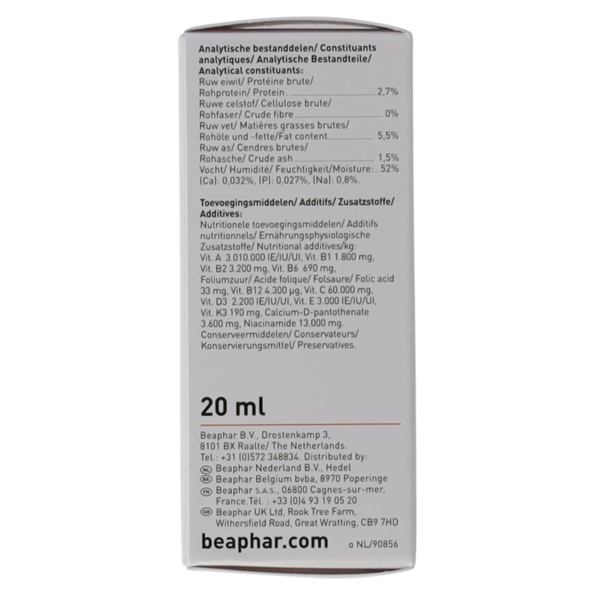 Beaphar Vogelverzorging<Multi-vitaminen papegaai 20m