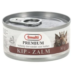Smulti Kattenvoer<Natvoer kat slices kip-zalm 80g