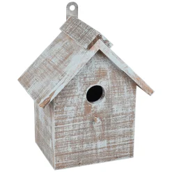 Flamingo Vogelhuisjes<Nestkast gradijs hout blauw-bruin