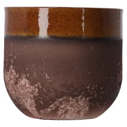 Mica Decorations Vazen En Potten<Nora bloempot 14 cm rond groen, donkergroen, oker - ...