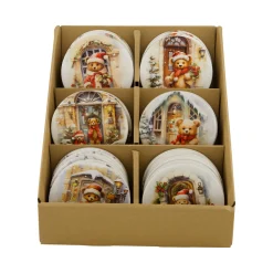 Natural Collections Kerstdecoratie<Onderzetter beer rond 10cm