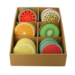 Natural Collections Koken & Tafelen<Onderzetter rond 10 cm fruit, 6 assorti