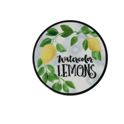 Natural Collections Koken & Tafelen<Onderzetter rond met citrusmotief 10 cm 6 assorti